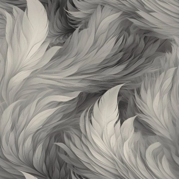 Plumes Large Feathers Abstract Shimmer Black Wallpaper Wall Decor | Muriva - Image 7