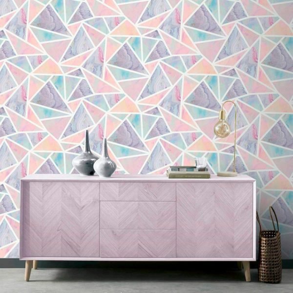 Arthouse | Vibrant Pastel Geometric Multicolored Wallpaper | Peelable Wallpaper - Image 4