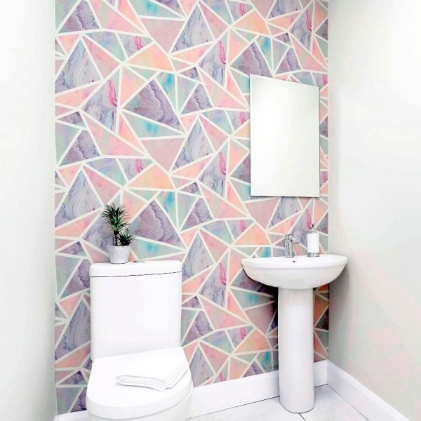 Arthouse | Vibrant Pastel Geometric Multicolored Wallpaper | Peelable Wallpaper - Image 7