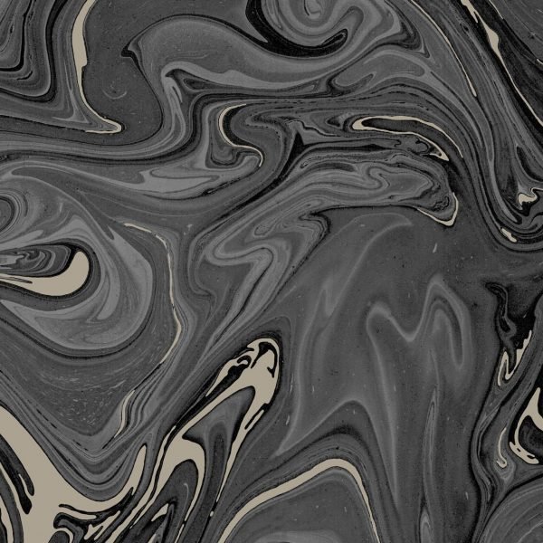 Fresco | Liquid Marble Wallpapers Black and Copper | Embossed Wallpaper - Image 4