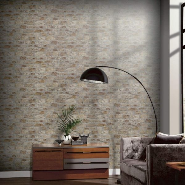 Arthouse | Rustic Country Stone and Brick Wallpaper | Brick Effect Wallpaper - Image 4