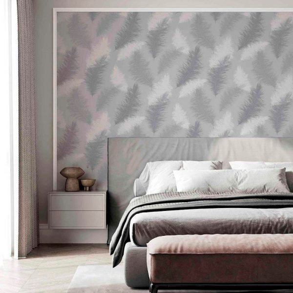 Arthouse | Elegant and Subtle Wall Covering Feather Sussurro Grey Wallpaper - Image 4