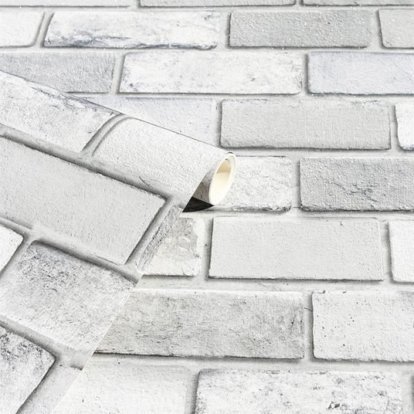 Arthouse | Diamond Silver Brick Wallpaper | Vinyl Wallpaper - Image 5