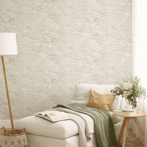 Arthouse | Paros Marble White/Gold Wallpaper | Removable Wallpaper - Image 4