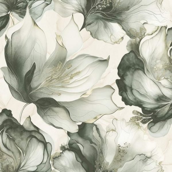 Muriva | Luxury Botanical Design | Green & Metallic Gold | Metallic Wallpaper - Image 5