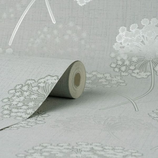 Grace Allium Grey & Silver Metallic Floral Texture Wallpaper | Fine Decor by AS Creation | Elegant Grey Floral Design | Premium Quality - Image 6