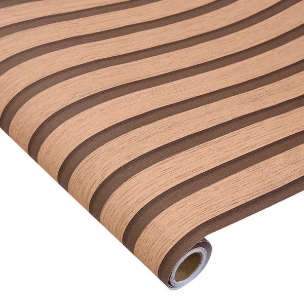 Living and Home 3D Wood Effect Orange Self Adhesive Textured PVC Wallpaper - Image 6