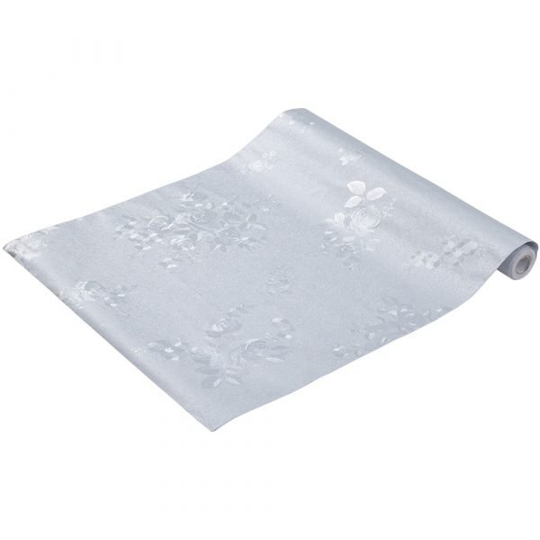 Living and Home Floral Textured Grey PVC Self Adhesive Wallpaper - Image 5