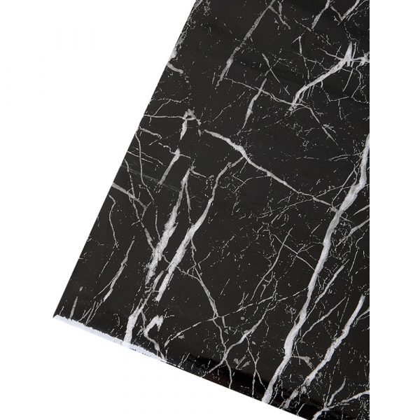Living and Home Marble Effect Black PVC Self Adhesive Wallpaper - Image 4