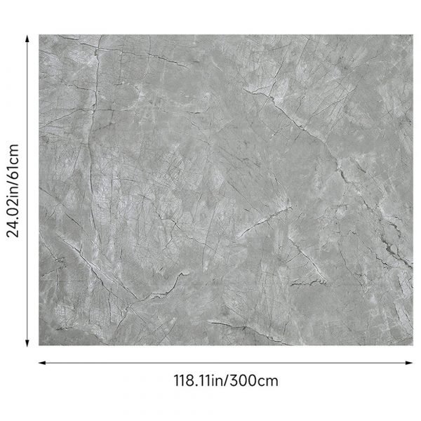 Living and Home Marble Effect Grey PVC Self Adhesive Wallpaper - Image 4