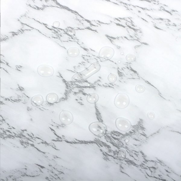 Living and Home Marble Effect White Rectangle Self Adhesive Wallpaper - Image 6