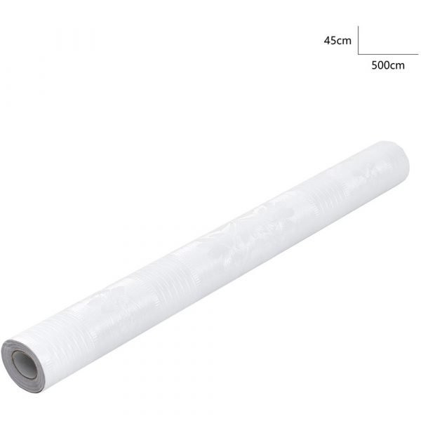 Living and Home Retro Floral Textured White PVC Self Adhesive Wallpaper - Image 9