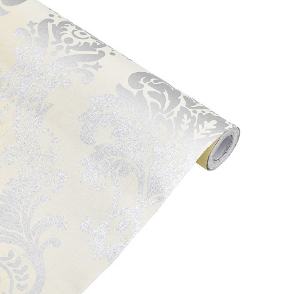 Living and Home Retro Floral Textured Yellow PVC Self Adhesive Wallpaper - Image 5