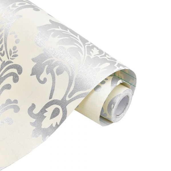 Living and Home Retro Floral Textured Yellow PVC Self Adhesive Wallpaper - Image 6