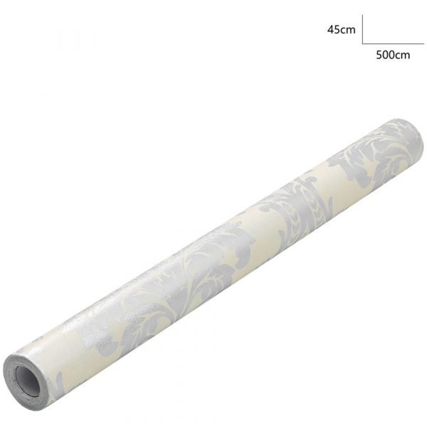 Living and Home Retro Floral Textured Yellow PVC Self Adhesive Wallpaper - Image 7