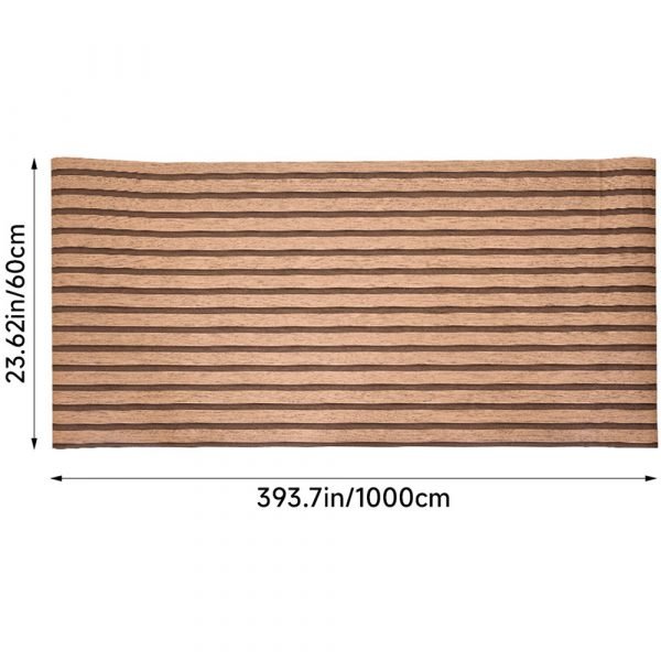 Living and Home Wood Grain Stripe Orange Rectangle PVC Self Adhesive Wallpaper - Image 8