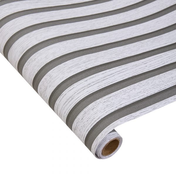 Living and Home Wood Grain Stripe White Rectangle PVC Self Adhesive Wall Sticker 10 Pack - Image 4