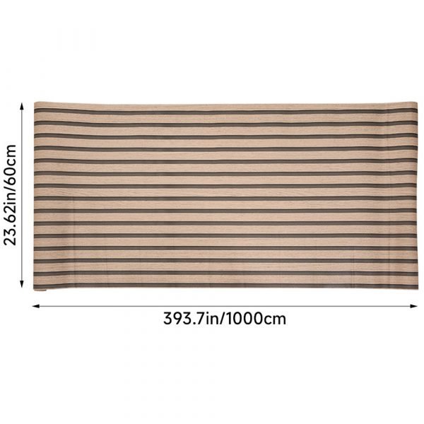 Living and Home Wood Grain Stripe Yellow Rectangle PVC Self Adhesive Wallpaper - Image 8