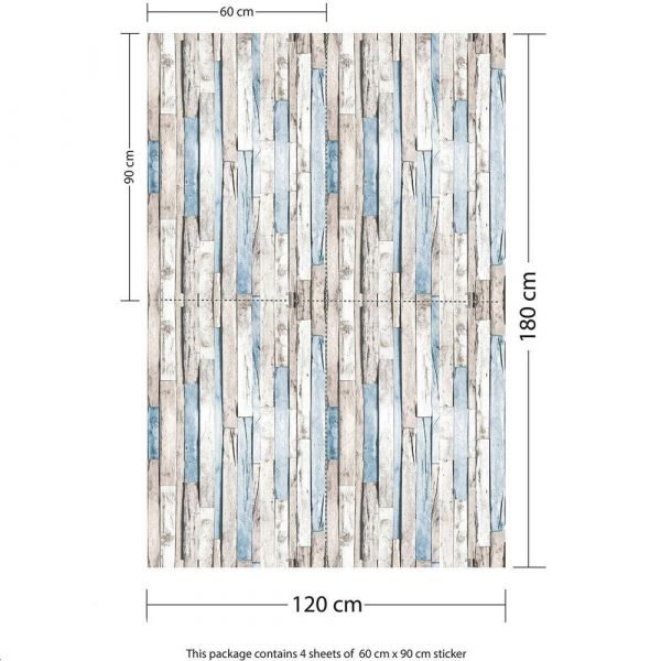 Walplus Timber Strip Brown Self-Adhesive Decal Wallpaper - Image 5