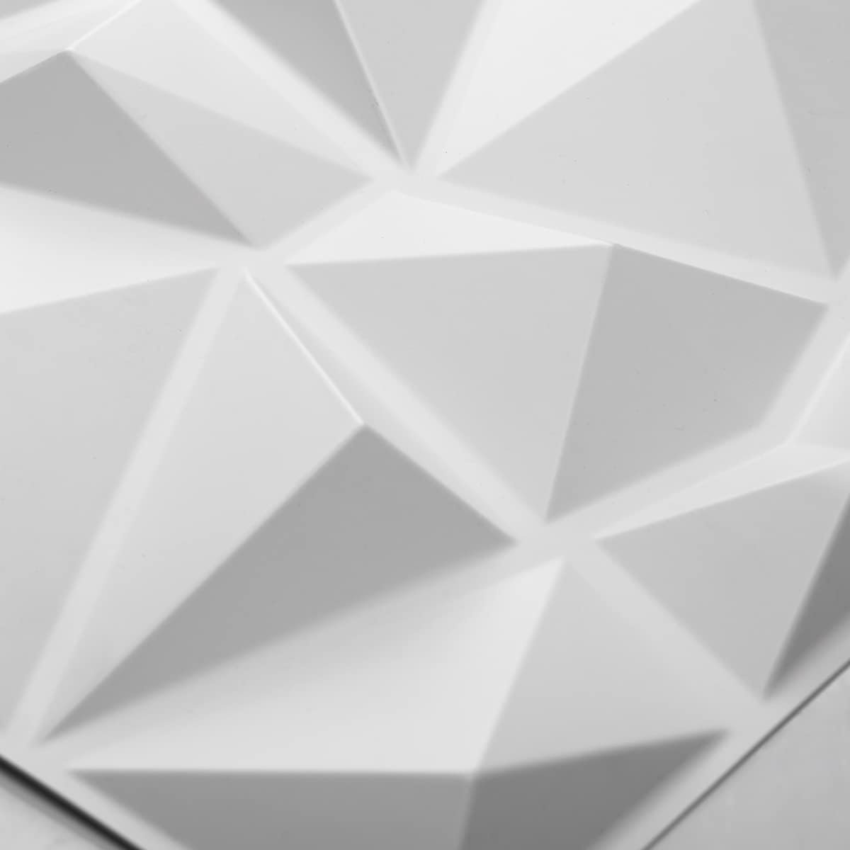 Art3d Decorative 3D Wall Panels in Diamond Design, 12"x12" Matt White for Home and Office Decor (33 Pack) - Image 2