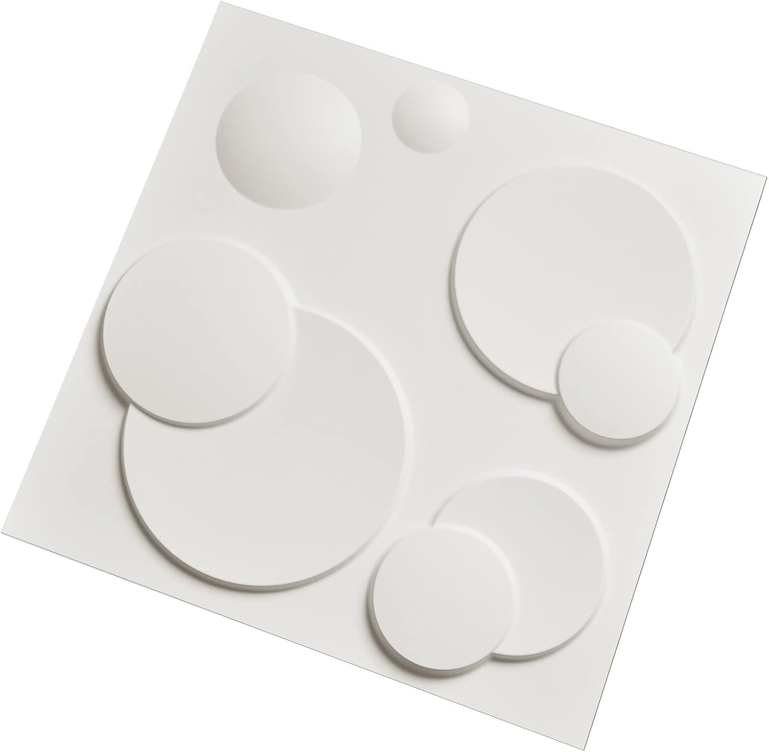Art3d Decorative PVC 3D Wall Panels, White Ring, 50 * 50cm (12 Pack) - Image 3