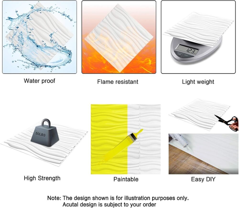 PVC 3D Diamond Wall Panel Jagged Matching-Matt White, for Residential ...