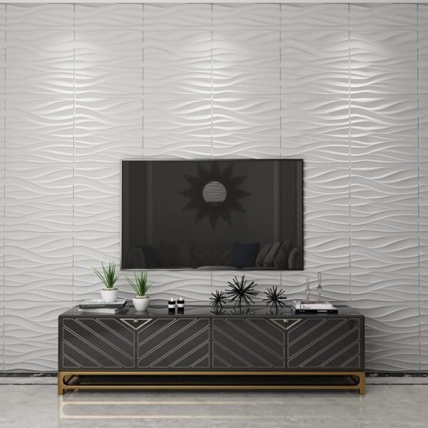 Art3d 3D Wavy PVC Wall Panel in Matt White Cover 2.97 Sq Meter, for Interior Wall Décor in Living Room,Bedroom,Lobby,Office,Shopping Mall - Image 6