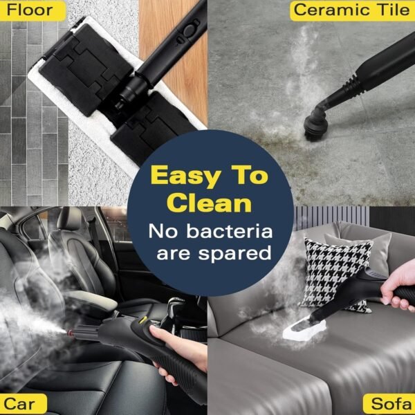 Steam cleaner, steamer cleaning, handheld steam cleaner with 21 accessories, 248 ° F high temperature, suitable for kitchen oil stains, floor sofas, interior decoration, toys - Image 6