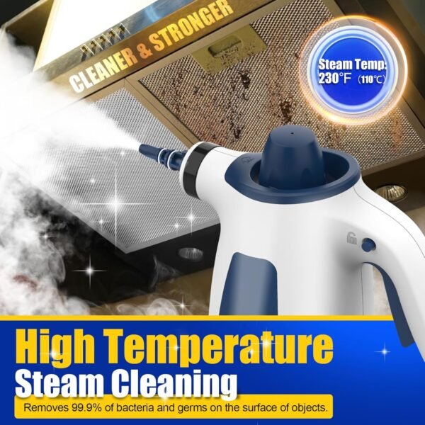 Hand Held Steam Cleaner, Portable Steam Cleaners, Steam Cleaner Handheld, Comes with 12-Piece Accessories for Multi-Surface Stain Removal, Perfect for Stain Removal, Car, Sofa, Floor, Bathroom, Window - Image 8