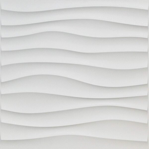 Pack of 12 Vogue 3D White Wall Panels, 3D Decorative Wall Tiles for Living Room, Office, Bedroom, 50x50 cm - Image 5