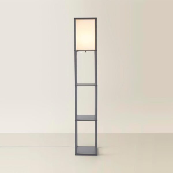 MiniSun Wooden Floor Lamp with Shelves - Image 6