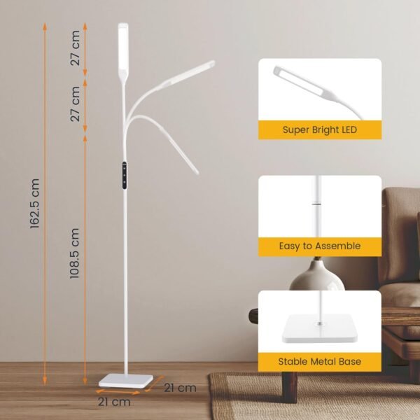 LED Floor Lamp with Remote Control, Adjustable Brightness & Colour Temperature - Image 13