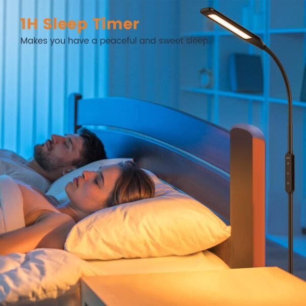 LED Floor Lamp with Remote Control, Adjustable Brightness & Colour Temperature - Image 3