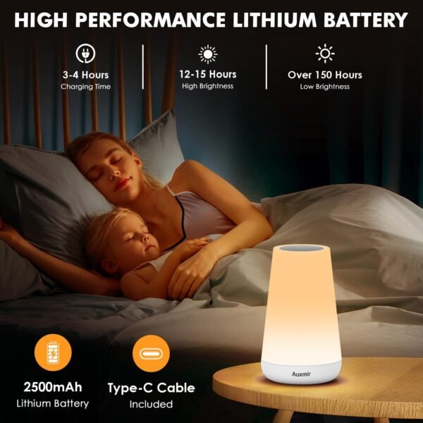 LED Touch Bedside Lamp with RGB Colour Changing - Image 56