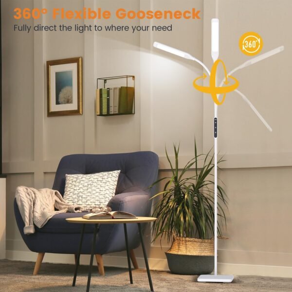 LED Floor Lamp with Remote Control, Adjustable Brightness & Colour Temperature - Image 9