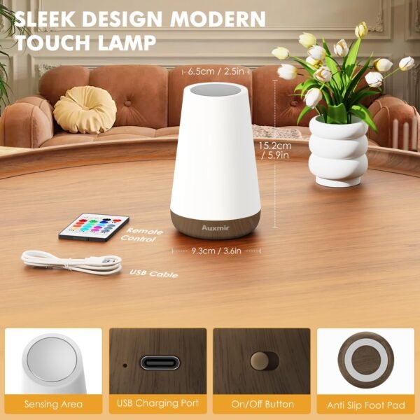 LED Touch Bedside Lamp with RGB Colour Changing - Image 31