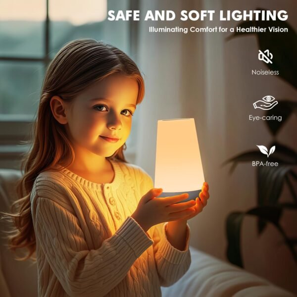 LED Touch Bedside Lamp with RGB Colour Changing - Image 51