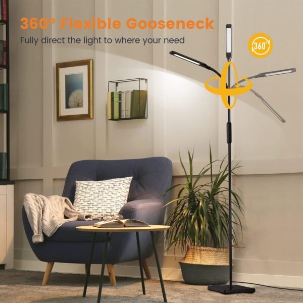 LED Floor Lamp with Remote Control, Adjustable Brightness & Colour Temperature - Image 6