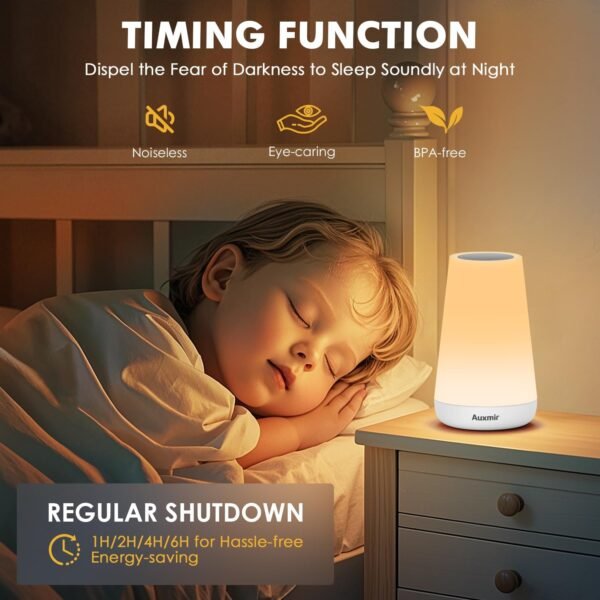 LED Touch Bedside Lamp with RGB Colour Changing - Image 49