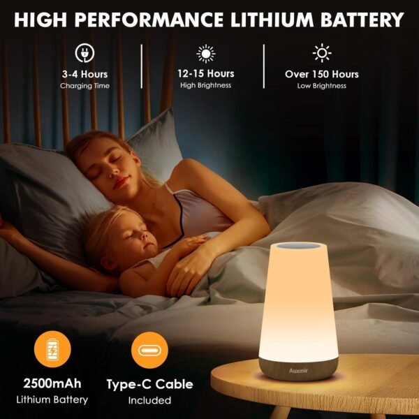 LED Touch Bedside Lamp with RGB Colour Changing - Image 29