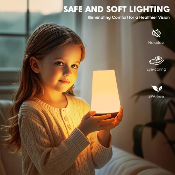 LED Touch Bedside Lamp with RGB Colour Changing - Image 30