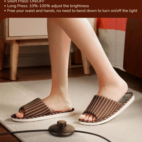 LED Floor Lamp, 146cm Minimalist Dimmable Standing Lamp with Foot Switch, Stepless Dimming, Tall Corner Lamp for Living Room, Bedroom, Office, 3000K, Gold Visit the EDISHINE Store - Image 20