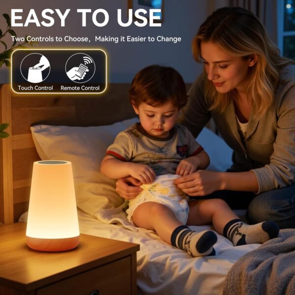 LED Touch Bedside Lamp with RGB Colour Changing - Image 19
