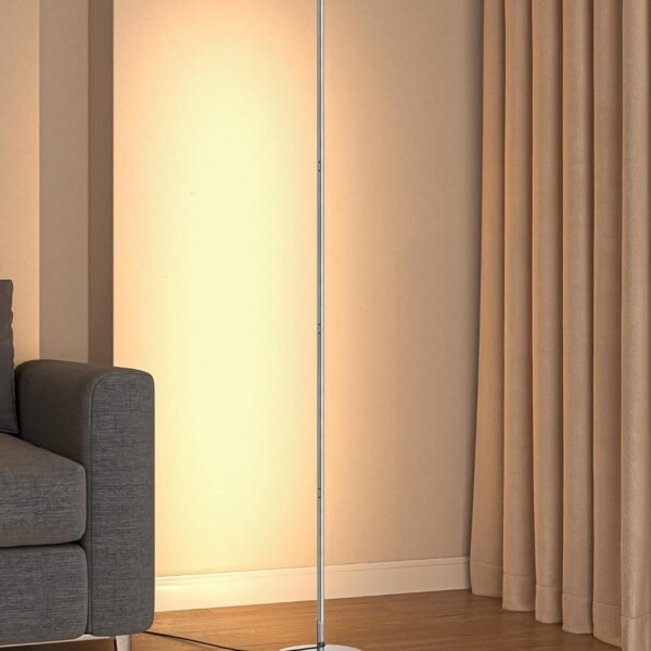 LED Floor Lamp, 146cm Minimalist Dimmable Standing Lamp with Foot Switch, Stepless Dimming, Tall Corner Lamp for Living Room, Bedroom, Office, 3000K, Gold Visit the EDISHINE Store - Image 12