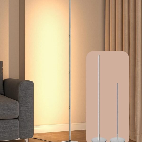 LED Floor Lamp, 146cm Minimalist Dimmable Standing Lamp with Foot Switch, Stepless Dimming, Tall Corner Lamp for Living Room, Bedroom, Office, 3000K, Gold Visit the EDISHINE Store - Image 14