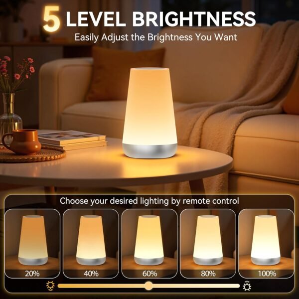 LED Touch Bedside Lamp with RGB Colour Changing - Image 39