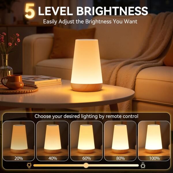 LED Touch Bedside Lamp with RGB Colour Changing - Image 14
