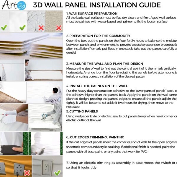 PVC Wave Panels for Interior Wall Decor, Black Textured 3D Wall Tiles,50 * 50cm (12 Pack) - Image 8