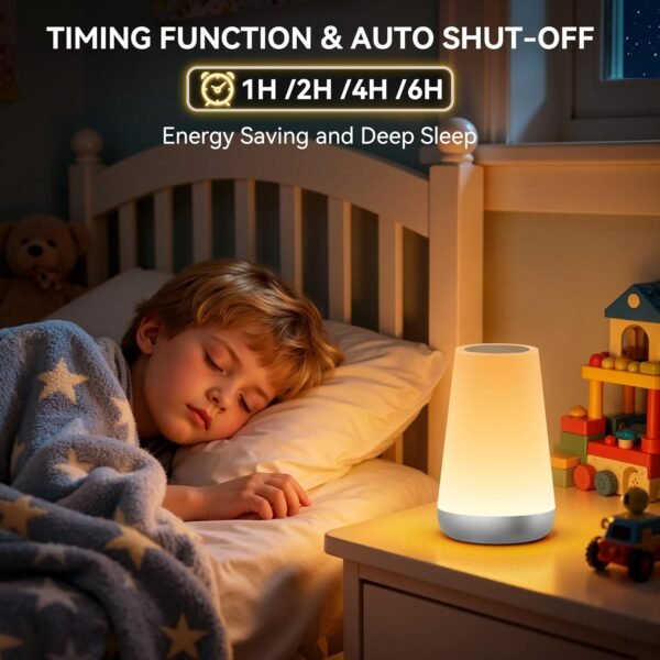 LED Touch Bedside Lamp with RGB Colour Changing - Image 40
