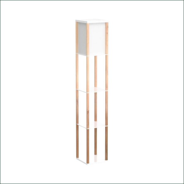 MiniSun Wooden Floor Lamp with Shelves - Image 4